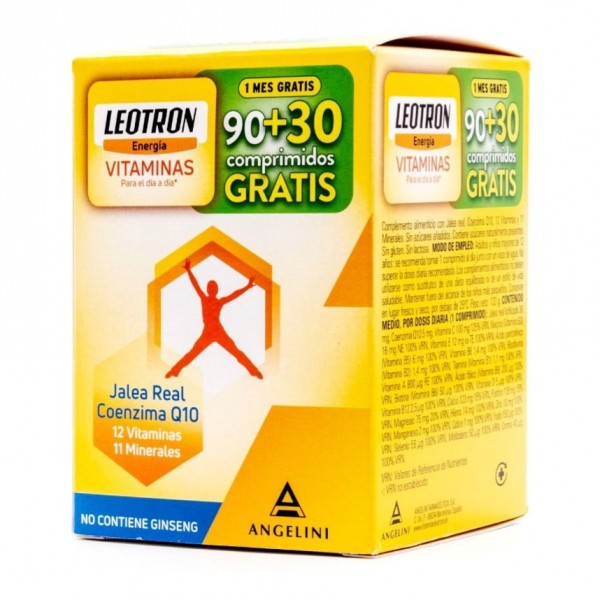 Leotron Vitaminas Energía y Vitalidad 90 + 30 Comprimidos