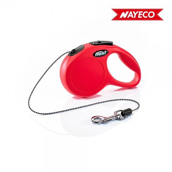 Correa extensible flexi classic rojo, cinta 3 m, xs, hasta 12 kg