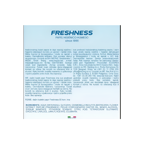 Freshness Toallitas WC  80 ud