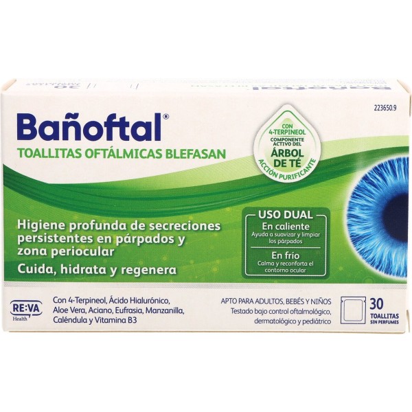 Bañoftal Toallitas Oftalmicas Blefasan 30 Unidades